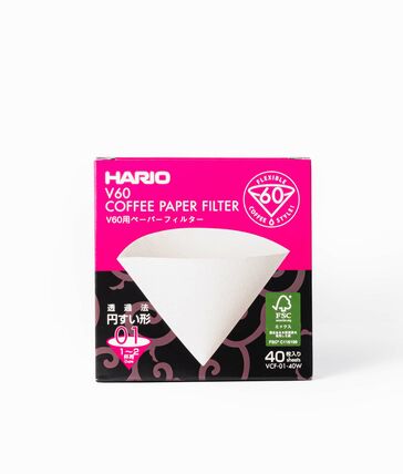 Filters white paper V60-40 pcs Hario